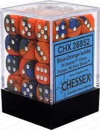 Chessex : 12mm D6 Set Blue-Orange/White