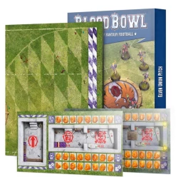 Games Workshop Blood Bowl - Elven Union Team Double Sided Pitch And Dugouts