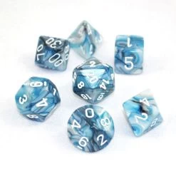 Chessex : Polyhedral 7-die Set Slate/White
