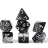 Halfsies Glitter : Black - 7 Dice Set