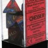 Chessex : Polyhedral 7-die Set Blue-Red/Gold