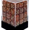Chessex : 12mm D6 Set Ruby W/Gold