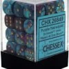 Chessex : 12mm D6 Set Purple-Teal/Gold