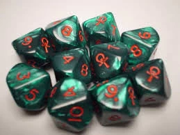 Chessex : Set Of 10 Ankh D10s 1 Chessex : Set Of 10 Ankh D10s