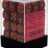 Chessex : 12mm D6 Set Scarlet W/Gold
