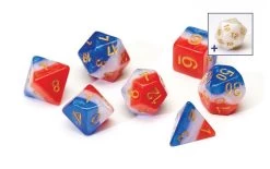 Sirius Dice Set - Red White And Blue