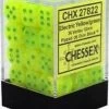Chessex : 12mm D6 Set Electric Yellow/Green